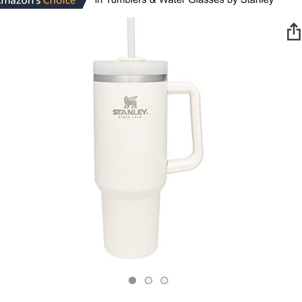 White Stanley 40oz adventure cup